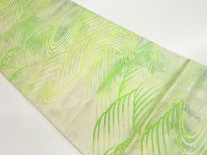 引箔荒波模様織出し袋帯